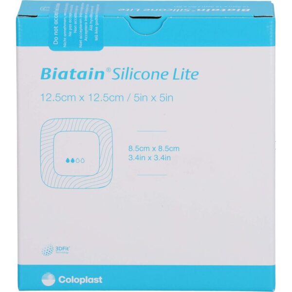 BIATAIN Silicone Lite Schaumverband 12,5x12,5 cm 10 St.