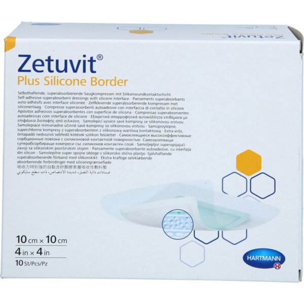 ZETUVIT Plus Silicone Border steril 10x10 cm 10 St.