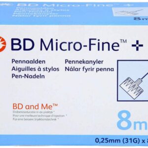 Bd Micro Fine+ 8 Nadeln 0,25 X 8 mm 100 Kanülen