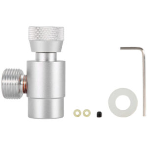 CO2-Fülltank-Zylinder-Nachfülladapter-Anschluss-Set für SodaStream (Silber ohne Messgerät)
