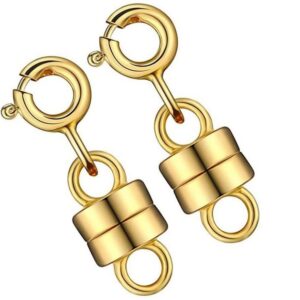 SOTOR Schmuckset Magnet-Verschluss Cup, Verschlussgarnitur, Magnet-Verschluss Line (2-tlg), Magnetverschluß, Magnetverschluss-Konverter für Halskettenverschlüsse