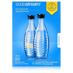 SodaStream Trinkflasche SodaStream Glaskaraffen 2x 0,6L - Glasflaschen, Ersatzflaschen (1er Pa
