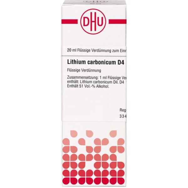 LITHIUM CARBONICUM D 4 Dilution 20 ml