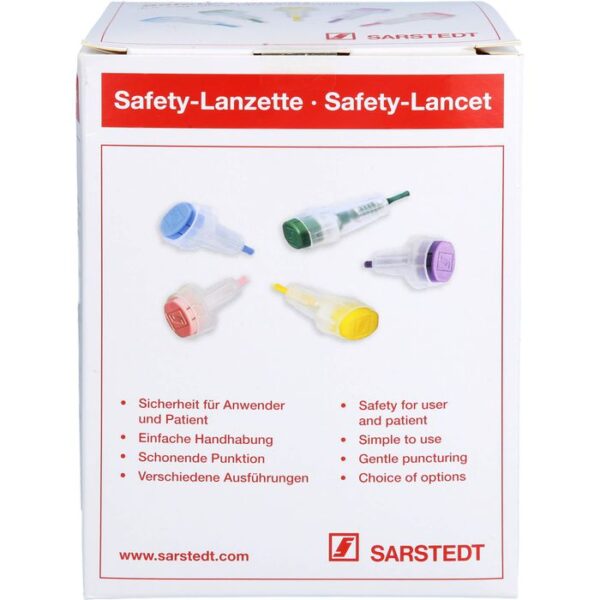 SAFETY LANZETTEN Klinge 1,5 lila Einst.Tiefe 1,5mm 200 St.