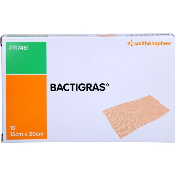 BACTIGRAS antiseptische Paraffingaze 15x20 cm 10 St.