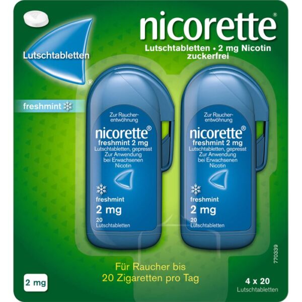 NICORETTE freshmint 2 mg Lutschtabletten gepresst 80 St.