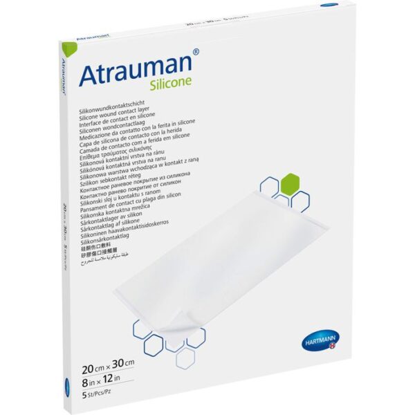 ATRAUMAN Silicone steril 20x30 cm Kompressen 5 St.