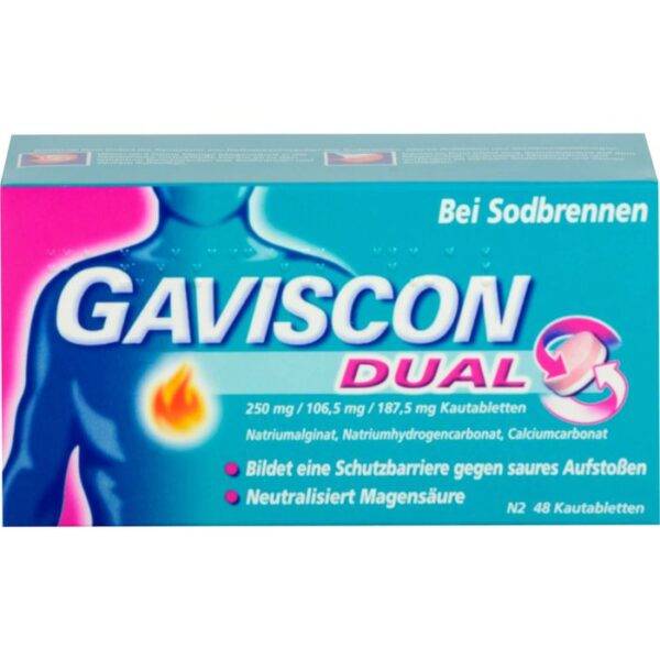 GAVISCON Dual 250mg/106,5mg/187,5mg Kautabletten 48 St.