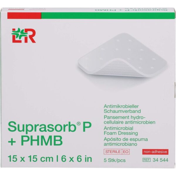 SUPRASORB P+PHMB Schaumverband 15x15 cm 5 St.