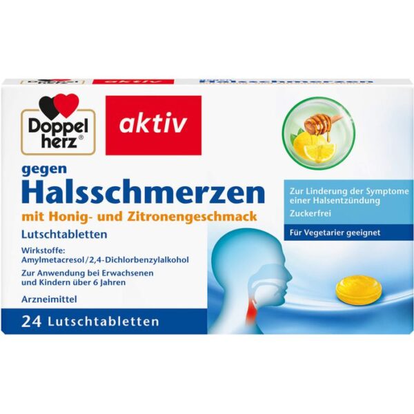 DOPPELHERZ gegen Halsschmerzen Lutschtabletten 24 St.