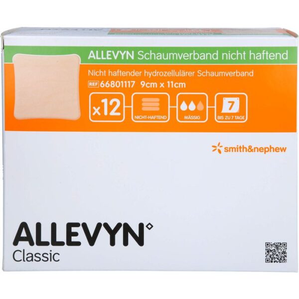 ALLEVYN Schaumverband 9x11 cm nicht haftend 12 St.