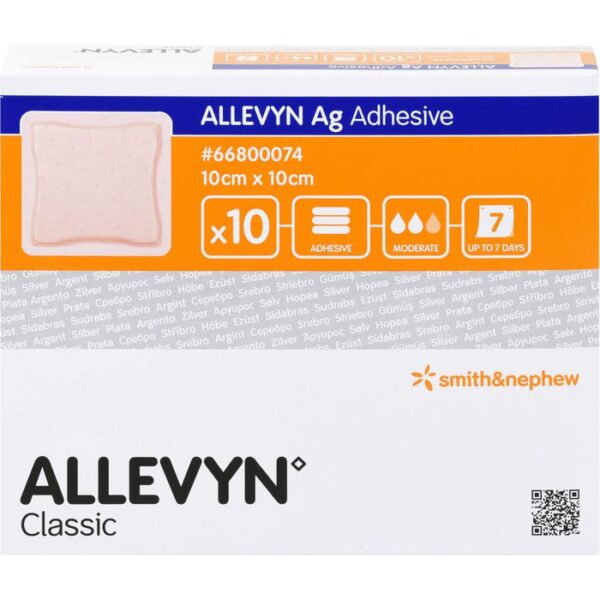 ALLEVYN Ag Adhesive 10x10 cm Wundverband 10 St.