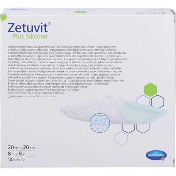 ZETUVIT Plus Silicone steril 20x20 cm 10 St.