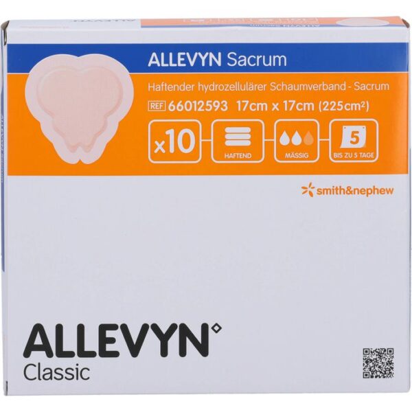 ALLEVYN Sacrum klein 17x17 cm Wundverband haftend 10 St.