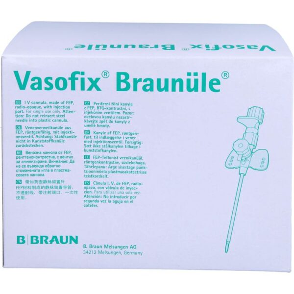 VASOFIX Braunüle 22 G 25 mm blau 50 St.