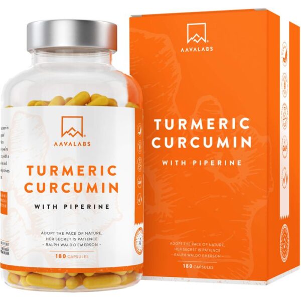 AAVALABS Curcumin+Piperin vegan Kapseln 180 St.