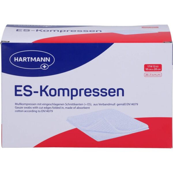 ES-KOMPRESSEN steril 10x20 cm 12fach 100 St.