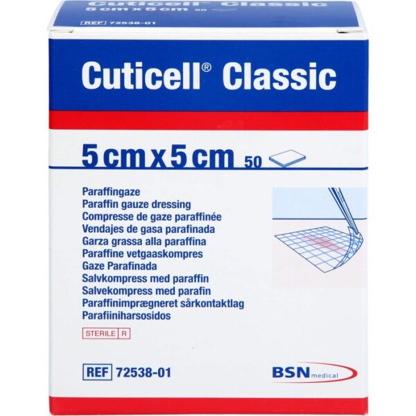 CUTICELL Classic Wundgaze 5x5 cm 50 St.