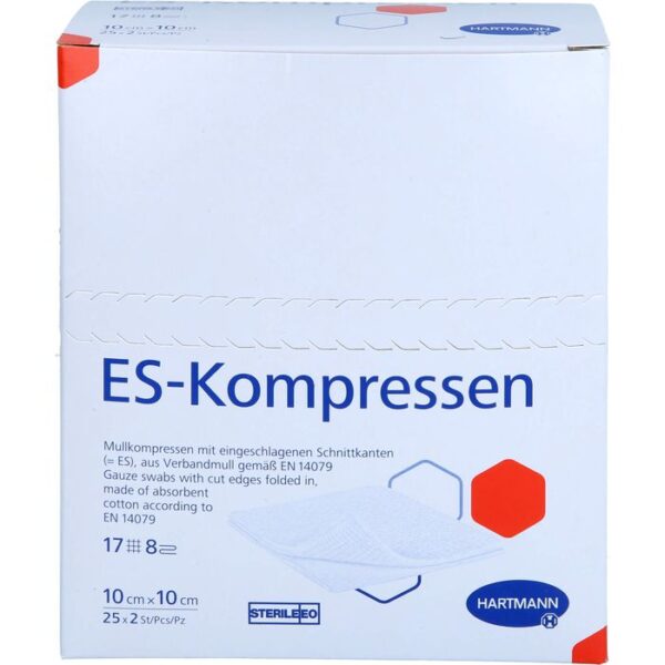 ES-KOMPRESSEN steril 10x10 cm 8fach 50 St.