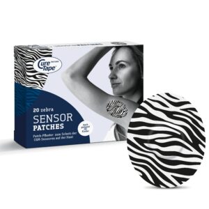 Diabetes-Sensor Fixierpflaster - CureTape® Sensor Patches ART Zebra