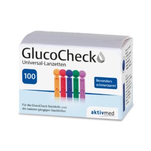 GlucoCheck Universallanzetten [bunt] für viele gängige Stechhilfen (100 Stück)