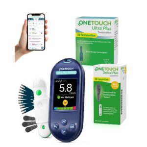 OneTouch Ultra Plus Reflect® Diabetes Starter-Set mmol/l, 40 Teststreifen, 40 sterile Lanzetten, 1 Stechhilfe