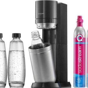 SodaStream Wassersprudler DUO" Vorteilspack, (Set, 6-tlg), SodaStreamSprudler DUO,CO2Zylinder,1L Glasflasche+1L Kunststoffflasche
