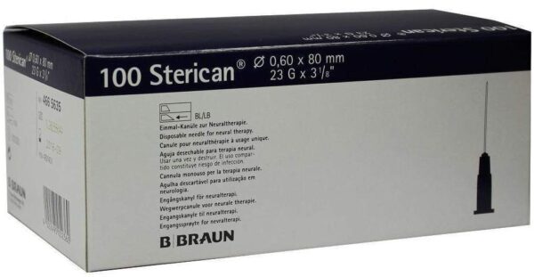 Sterican Kanülen 23 G X 3 1°8 0,6 X 80 mm 100 Kanülen