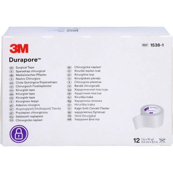 DURAPORE Silkpflaster 2,5 cmx9,1 m Rolle 12 St.