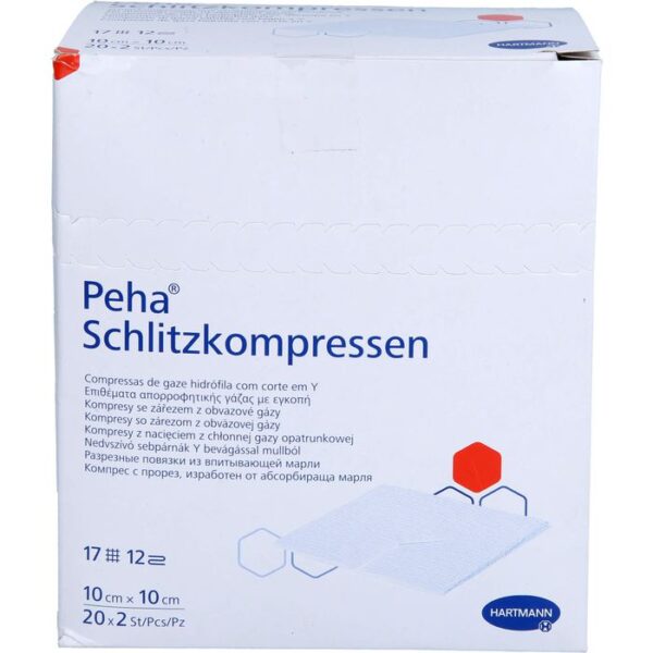 PEHA SCHLITZKOMPRESSEN 10x10 cm steril 40 St.