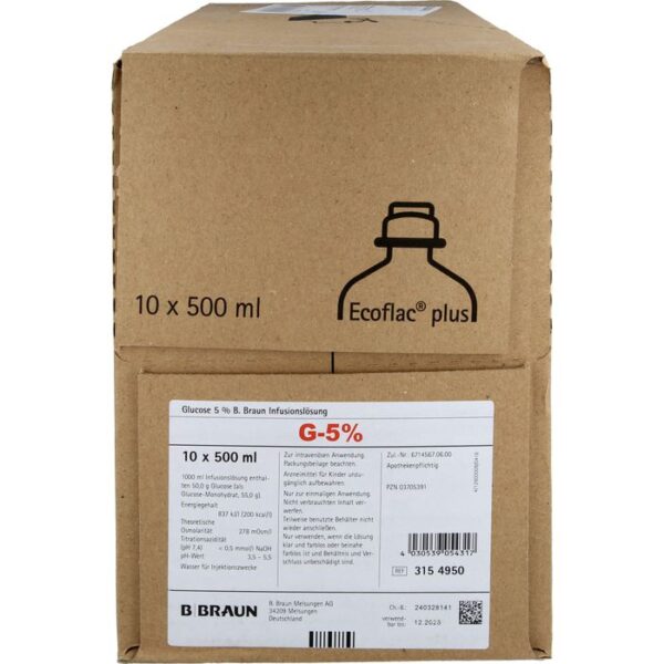 GLUCOSE 5% B.Braun Ecoflac Plus 5000 ml