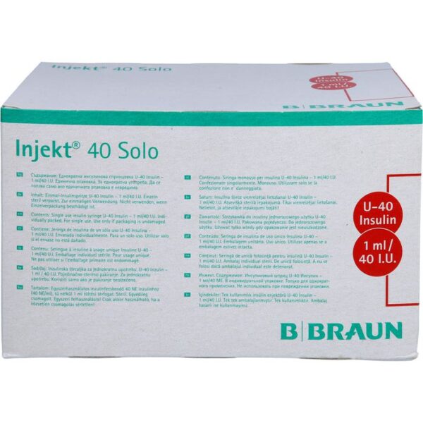 INJEKT Solo Insulinspr.1 ml U40 100 ml