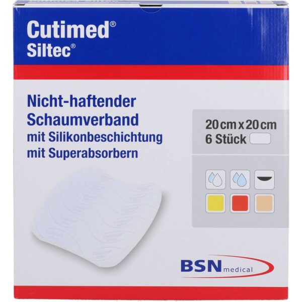 CUTIMED Siltec Schaumverb.20x20 cm nicht haftend 6 St.