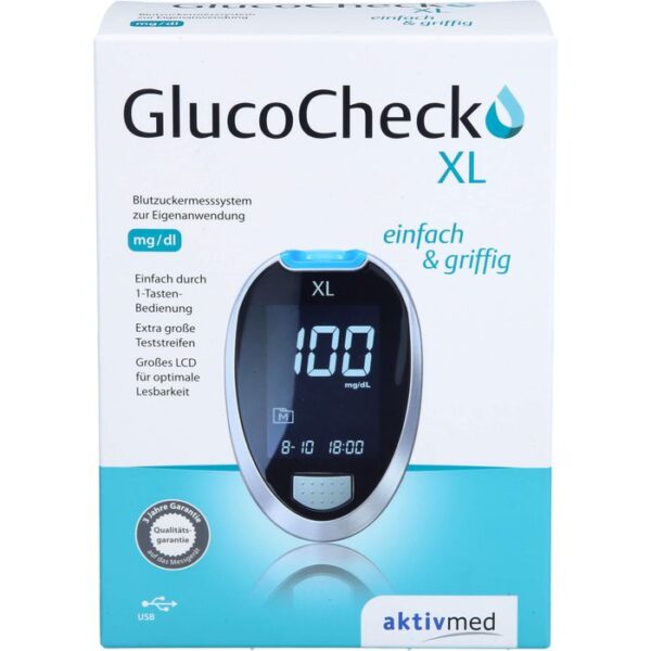 GLUCOCHECK XL Blutzuckermessgerät Set mg/dl 1 St.