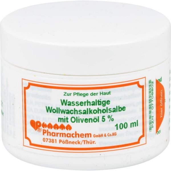 WOLLWACHSALKOHOLSALBE wasserh.m.Olivenöl 5% 100 g