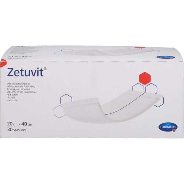 ZETUVIT Saugkompressen unsteril 20x40 cm 30 St.