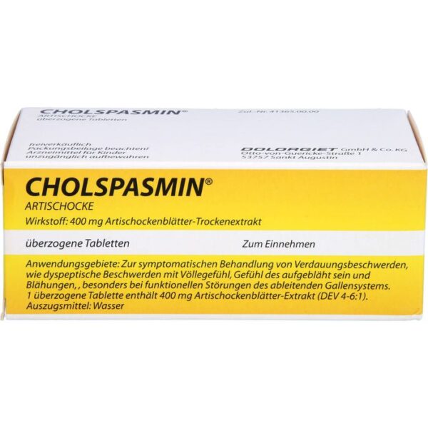 CHOLSPASMIN Artischocke überzogene Tabletten 50 St.