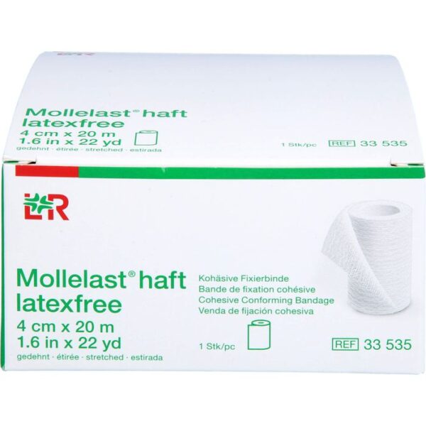 MOLLELAST haft Binden latexfrei 4 cmx20 m weiß 1 St.