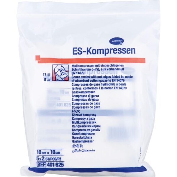 ES-KOMPRESSEN steril 7,5x7,5 cm 8fach 10 St.