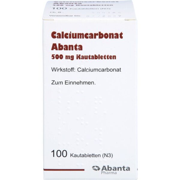 CALCIUMCARBONAT ABANTA 500 mg Kautabletten 100 St.