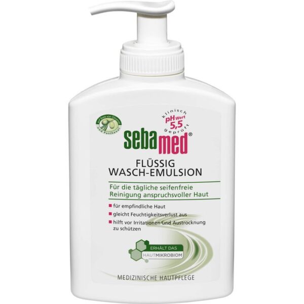 SEBAMED flüssig Waschemulsion m.Olive m.Spender 200 ml