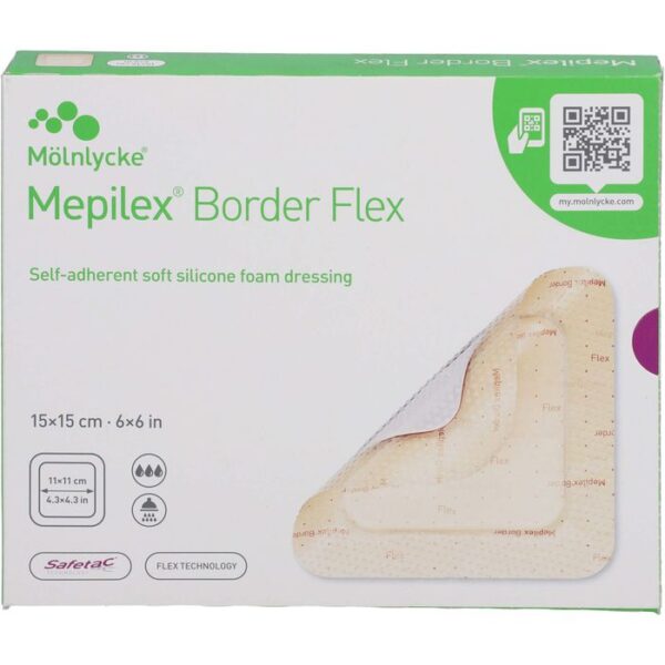 MEPILEX Border Flex Schaumverb.haft.15x15 cm 10 St.