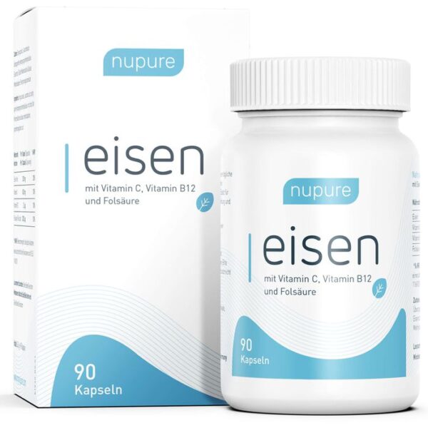 NUPURE Eisen plus Vitamin C+B12+Folsäure Kapseln 90 St.