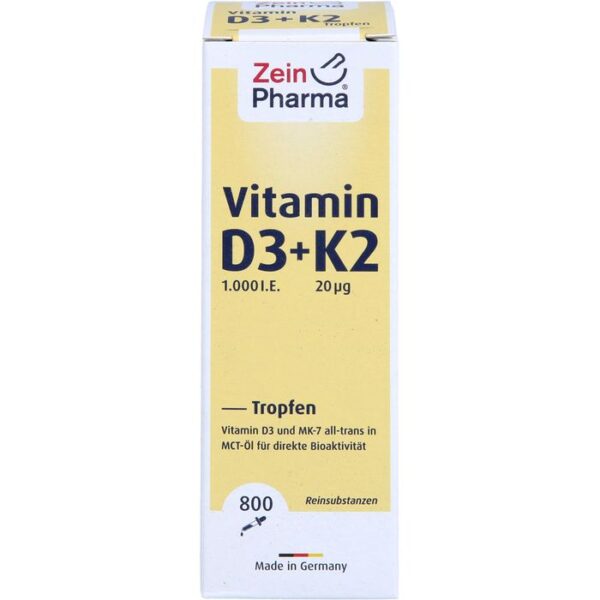 VITAMIN D3+K2 MK-7 Tropfen z.Einnehmen hochdosiert 25 ml