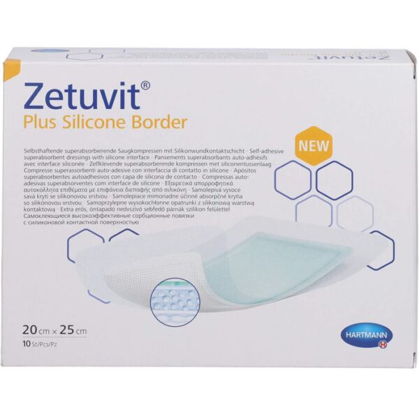 ZETUVIT Plus Silicone Border steril 20x25 cm 10 St.