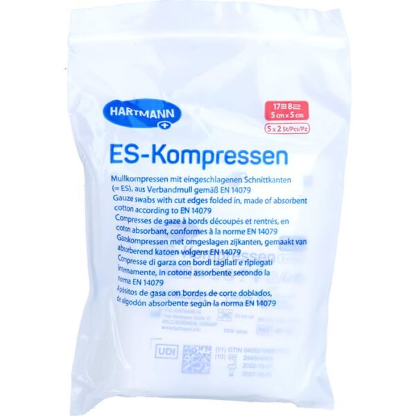 ES-KOMPRESSEN steril 5x5 cm 8fach 10 St.