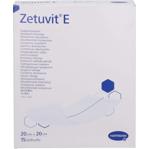 ZETUVIT E Saugkompressen steril 20x20 cm 15 St.