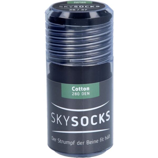 SKYSOCKS Cotton 280den AD 36/37 black 2 St.