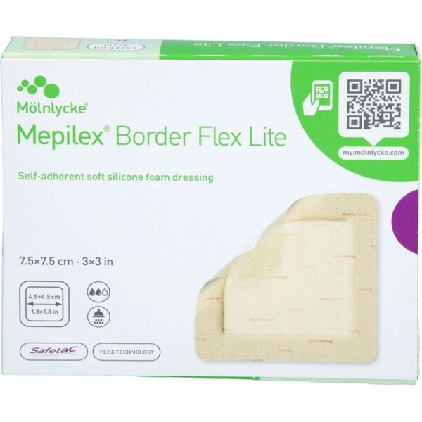 MEPILEX Border Flex Lite Schaumverband 7,5x7,5 cm 5 St.