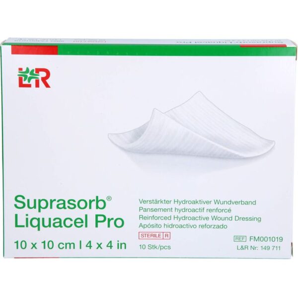 SUPRASORB Liquacel Pro 10x10 cm Kompressen 10 St.